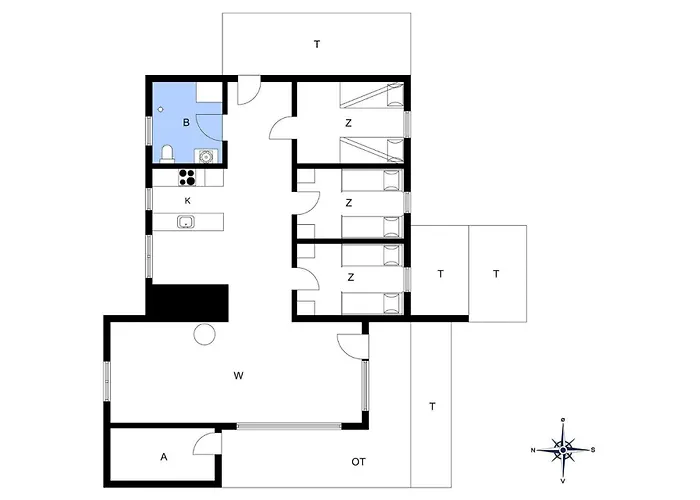 Bl1308-saltum-kordalsvej-124 度假居 Saltum